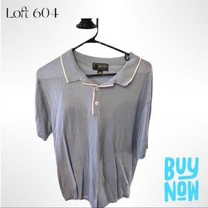 Loft 604 men sweater polo, size XL